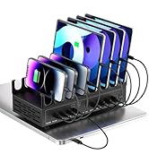 470W Charging Station for Multiple Devices, 12-Port USB C Charging Station with Double 100W PD PP...