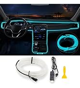 Jushope EL Wire Car LED Lights, Interior Car Lights Strip, USB Car Ambient Lighting with Switch a...