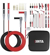 BINTA 28PCS Silicone Multimeter Leads Kit with Replaceable Gold-Plated Test Probes 4PCS Alligator...