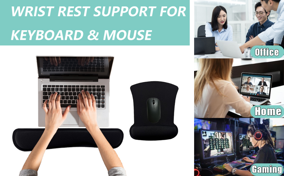 Keyboard Wrist Rest Pad Mouse Pad with Wrist Support