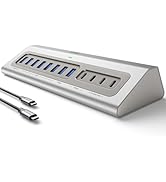 Gitfos Powered USB Hub,13 in 1 USB 3.2 Hub, USB C Hub with PD 100W, USB C 45W Charging,10Gbps Dat...