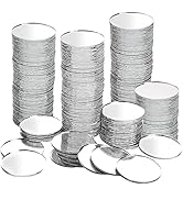 Youeon 200pcs Small Round Glass Mirror 1 Inch Small Mirrors for Crafts Mosaic Mirrors DIY Craft M...