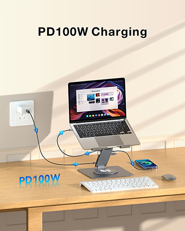 laptop stand with charging port