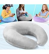 Gaming Pillow Arm Support Pillow for Bed &amp; Sofa: Ergonomic U-Shaped Lap Pillow with Elbow Rest fo...