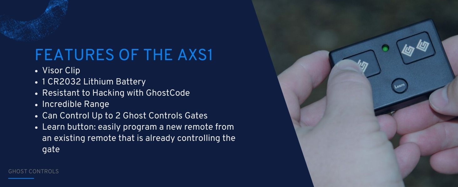 Featues of the AXS1 Standard REmote