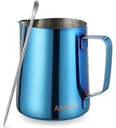 Milk Frothing Pitcher, 350ml (12oz) Steaming Pitchers Stainless Steel Milk Coffee Cappuccino Latt...