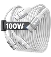 USB C to USB C Cable 100W [6.6ft/2 Pack] USBC to USBC Fast Charging Cable Braided USB C to C Char...