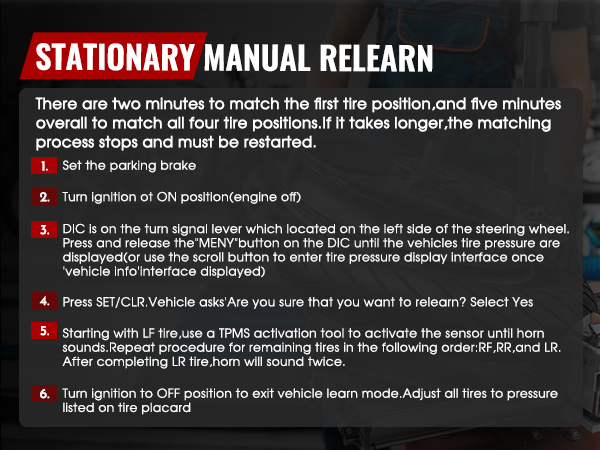 STATIONARY MANUAL RELEARN