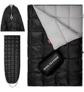 ROSE FEATHER Down Camping Blanket - Lightweight, Packable, Warm &amp; Puffy Outdoor Travel Quilt for ...