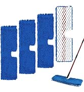 4 Pack Mop Head Replacement Compatible with O-cedar Hardwood Floor 'N More Microfiber Dual or 3-A...