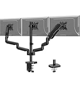 MOUNT PRO Triple Monitor Mount for 13-27 inch Screens, 3 Monitor Desk Mount, Gas Spring Triple Di...