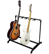 AZOR Multi Guitar Stand Rack with Folding Design, 5 Holder Guitar Rack for Acoustic, Electric or ...