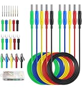 ALLmeter 1M 15A Scalable Banana Plug Multimeter Test Leads Set with Probes, Alligator Clips, and ...