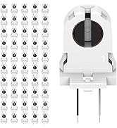 JACKYLED Screw Type T8 Lamp Holder with Wires 50-Pack UL Non-shunted Tombstone Light Socket for L...