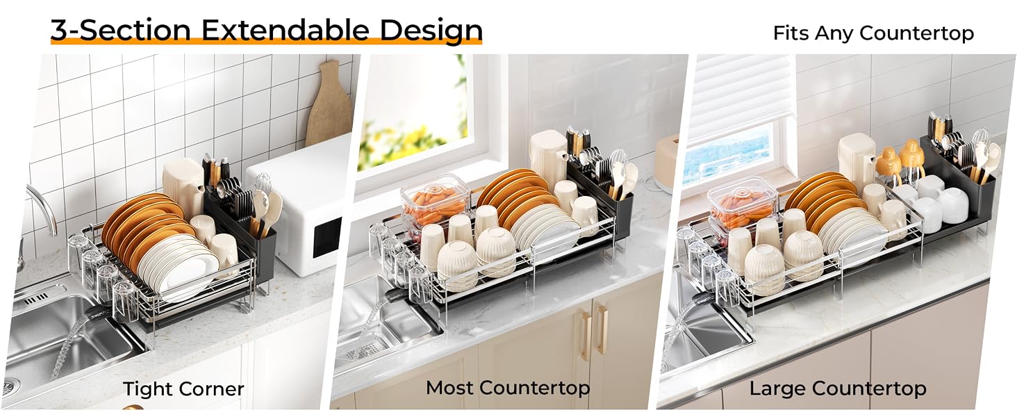 expandable dish drying rack