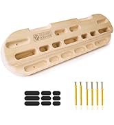 POWER GUIDANCE Rock Climbing Hangboard Wooden Hand Grip Strengthener Forearm Exerciser for Climbe...