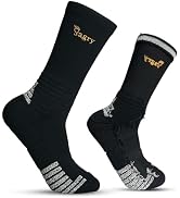 Elite Basketball Socks, Performance Cushioned Mid Calf Athletic Socks with Arch Compression for F...