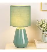 Lampwell Vane Small Table Lamp for Living Room as Bedside Table Lamp for Bedroom,Modern Ceramic T...