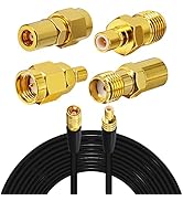 YOTENKO 4pcs SMB to SMA Antenna Adapter Kit + 20ft Sirius XM Radio Antenna Extension Cable Set, S...