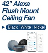 Amico 42 inch Smart Ceiling Fans with Lights, Small Low Profile Ceiling Fan, Remote/Alexa Voice C...