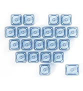 JSJT Crystal Blank Transparent Keycaps, Backlit Blue Keycap, 21 Keys PC Material Custom DIY Sweet...