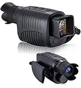 Monocular Night Vision Goggles, 1080P HD Infrared 5X Digital Zoom Hunting Telescope,Infrared Digi...