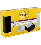Post-it Note Dispenser, Modern Black, Pack includes Dispenser and 3 Super Sticky Pop-up Sticky No...