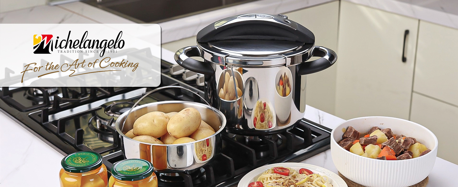 pressure cooker stainless steel pressure cooker with steamer and glass lid for multi-use