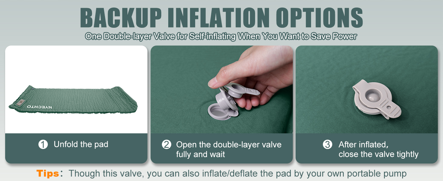 self inflating memory foams sleeping mattress for camping