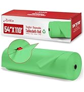 Plastic Table Cloth, 110 Ft X 54 in Plastic Table Cloth Disposable Sage Green Tablecloth Premium ...