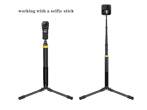 working with selfie stick