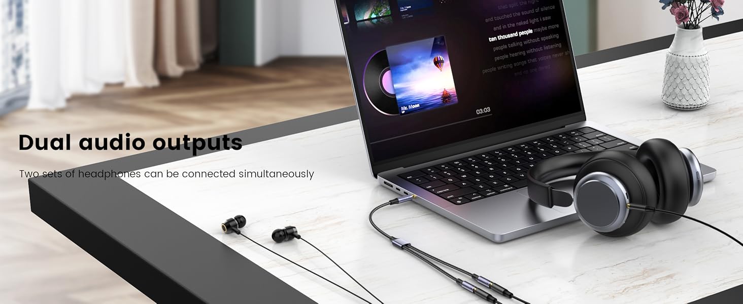 MOSWAG Headphone Splitter 3.5mm