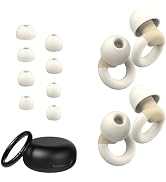 JUSTRVN Ear Plugs for Sleeping, 2 Pairs of Reusable Earplugs for Noise Reduction 25dB-30dB with 8...
