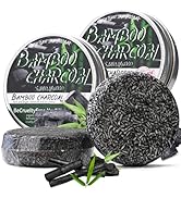 Loobexery 2PCS Bamboo Charcoal Shampoo Bar for Gray Hair, Black Soap for Gray Hair Natural Organi...