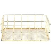 Gold Basket, Wire Basket, Gold Wire Baskets for Organizing, Gold Storage Basket Multifunctional W...