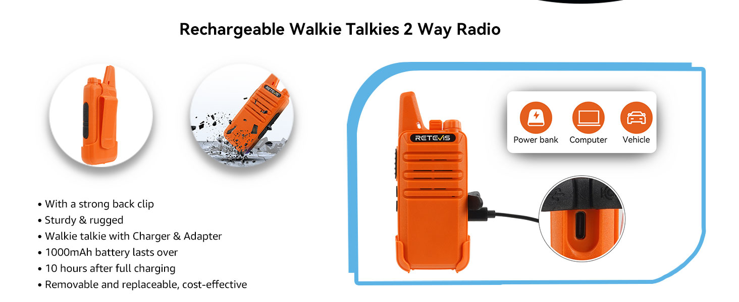 walkie talkies for adults long range 2 way radio small walkie talkie