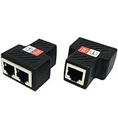 SinLoon (A-Pair) RJ45 Splitter Adapter, Ethernet Cable Splitter Cat5, Cat5e, Cat6, Cat7,RJ45 Net...