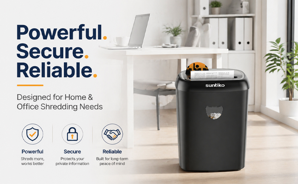 14 sheet cross cut paper shredder P4 security home office heavy duty shredder with bin