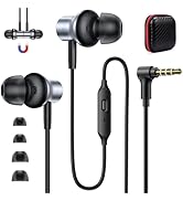 5.9ft Long Cord Earbuds Wired Noise Isolating for Chromebook Laptop PC, Ear Buds Wired with 3.5mm...