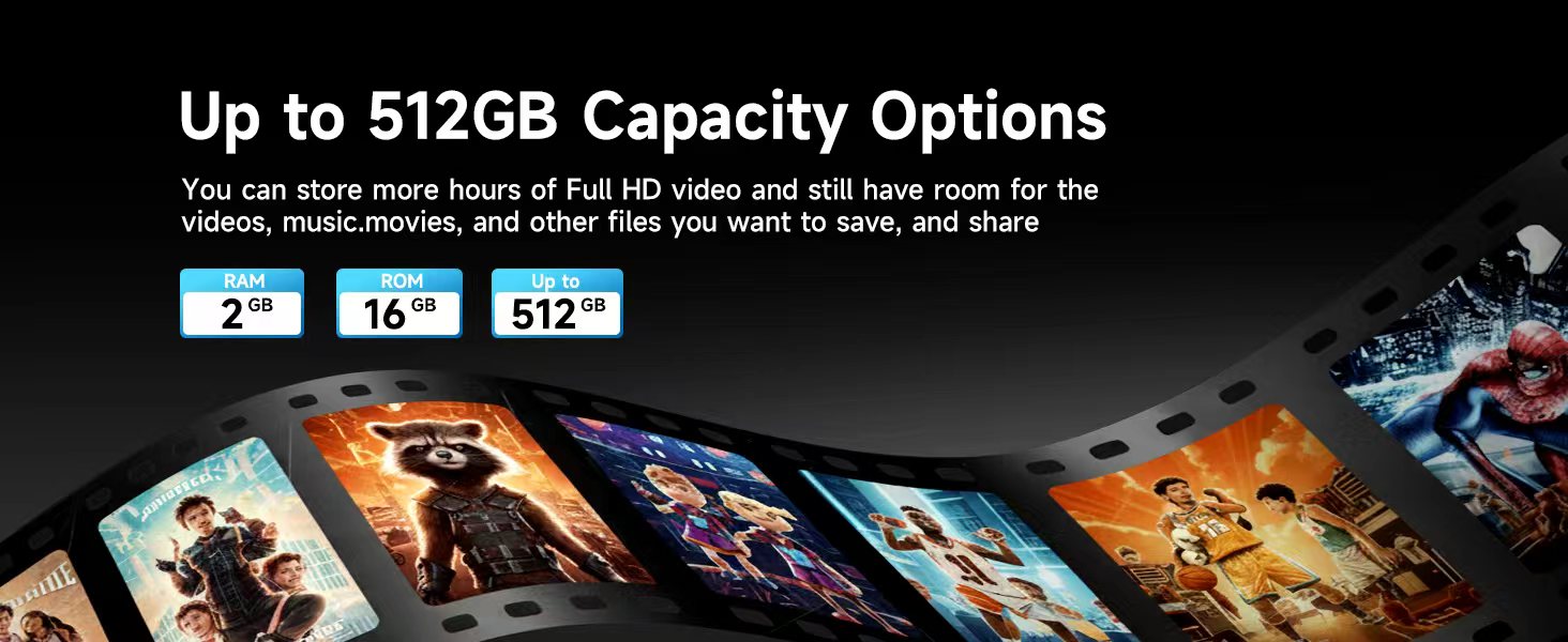 Up to 512GB