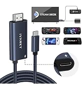 IVANKY 2-in-1 USB C to HDMI 100W Charging Cable Dock for Steam Deck OLED/ASUS ROG Ally X/MSI Claw...