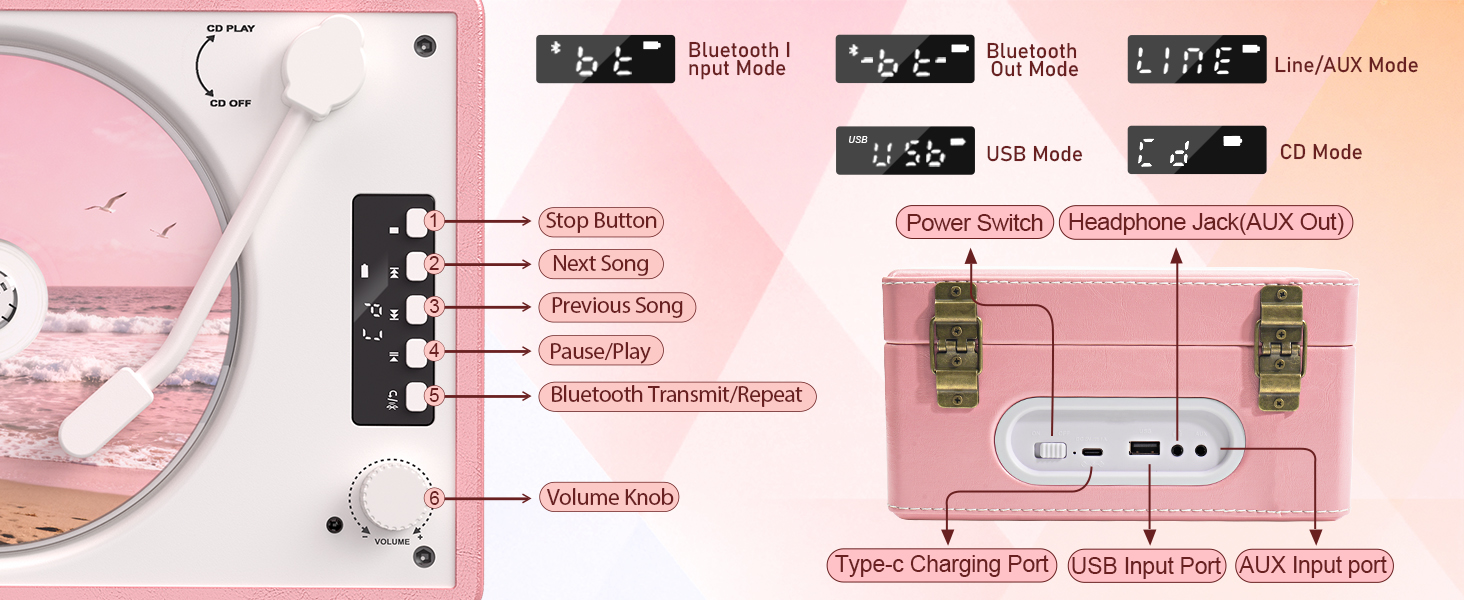 portable cd player with speakers