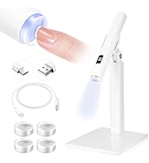 SAVILAND White 9W LED Nail Light for Gel Nails: Handheld LCD Display Screen Flash Cure Lamps with...