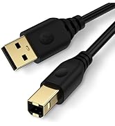 USB Printer Cable,6FT Scanner Cable Printer Cord,USB A to USB B Printer Cable USB2.0 Type B High ...