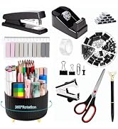 Office Supplies,Black Desk Accessories,Office Supplies Set,Desk Organizer,Stapler,Tape Dispenser,...