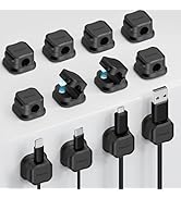 12 Pack Magnetic Cable Clip Organizer Cord Holder, Picozon Adhesive Cable Management, Wire Phone ...
