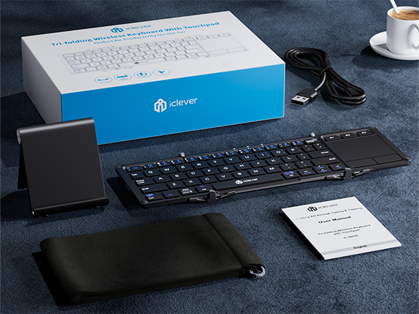 Foldable Keyboard with Touchpad