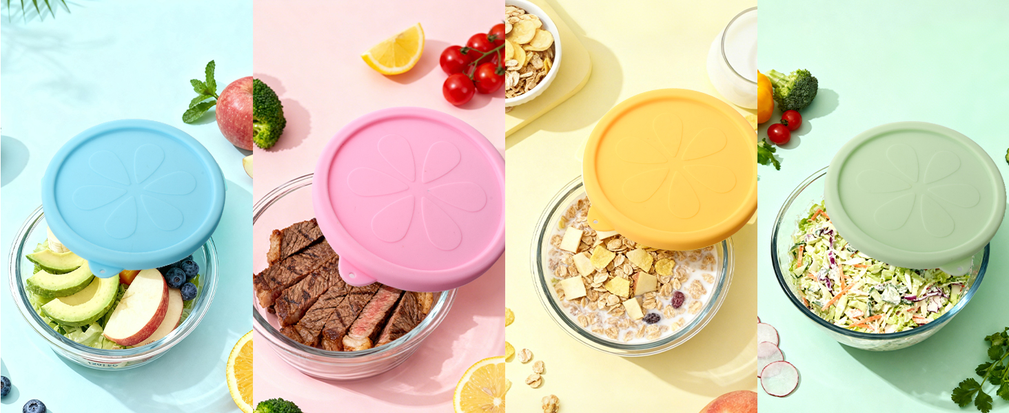 4 Cup Silicone Replacement Lids for Pyrex 7201-PC