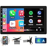 10.1-inch CarPlay Stereo Single Din: Floating Rotatable Touchscreen Wireless Android Auto - IPS D...