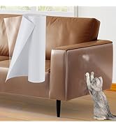 136x12in Cat Scratch Furniture Protector - Specially Designed for Leather Furniture, Transparent ...